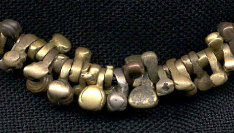 Katie Singer's Jewelry - bronze bead neckalce detail 