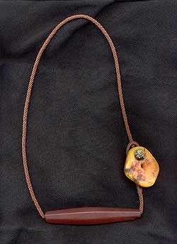Katie Singer's Jewelry - glass, amber, turquoise necklace